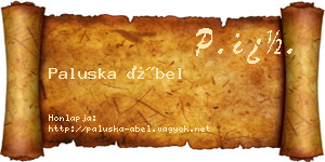 Paluska Ábel névjegykártya